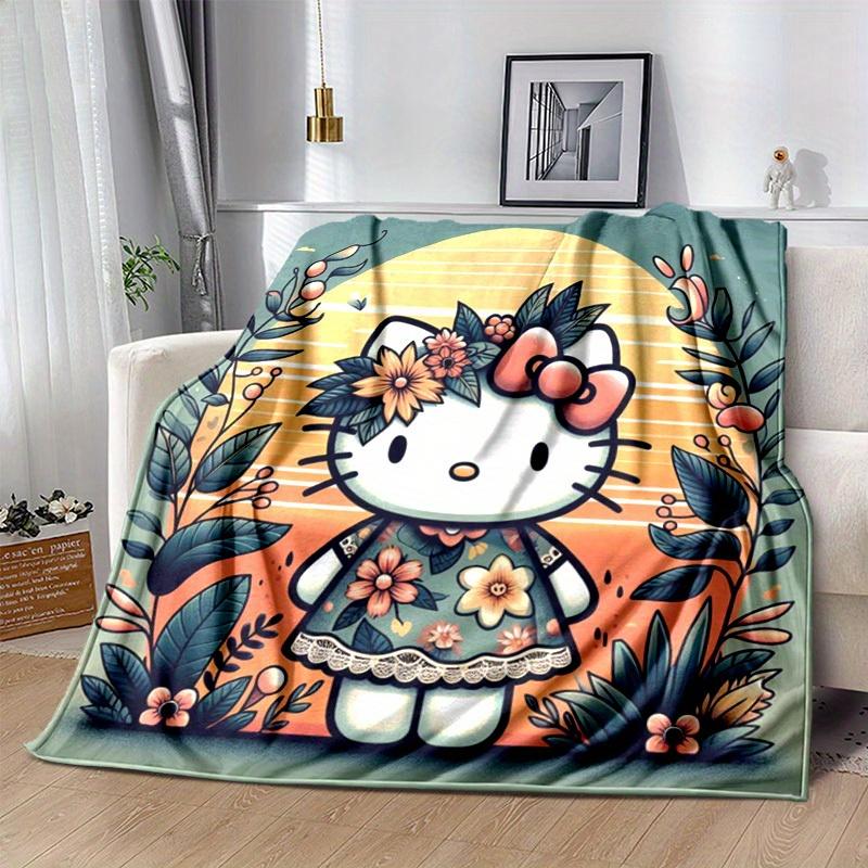1pc. Hello Kitty Floral Print Blanket - Home, Office, Outdoor Giftz0411223