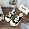 Unisex Women Men Canvas Sneakers Low Top Students Black Sport Shoes Orange Casual Shoes Lace Up Summer
