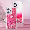 Bling třpytivý tekutý kryt s tekutým pískem pro Xiaomi Redmi Note 12 11 Pro 4G 12S 11S 12C, Poco X5 5G Ochranný roztomilý průhledný kryt