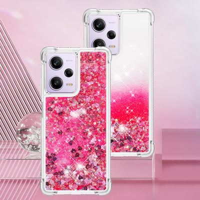 Bling Glitter Liquid Quicksand Phone Case For Xiaomi Redmi Note 12 11 Pro 4G 12S 11S 12C,Poco X5 5G Protect Cute Clear Cover