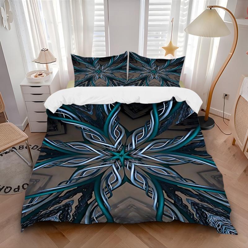 3pcs Abstract Artwork Bedding Set: Perfect for Bedroom or Guest Room. Soft and Comfortable with No Core Included Yy251009250