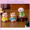 Adorables Figuras de Animales de Resina Para Decoración de Coche Gato Lindo Cerdo Perro Adornos de Escritorio