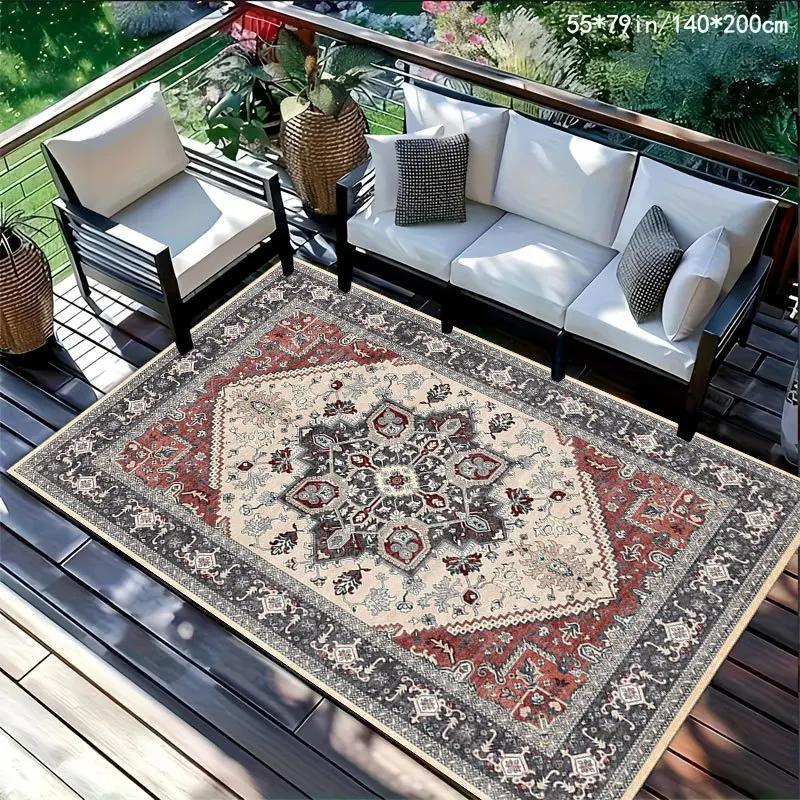 Bohemian Style Carpet - Durable Outdoor Picnic Carpet, Living Room Carpet, Bedroom Floor Mat, Home Decoration