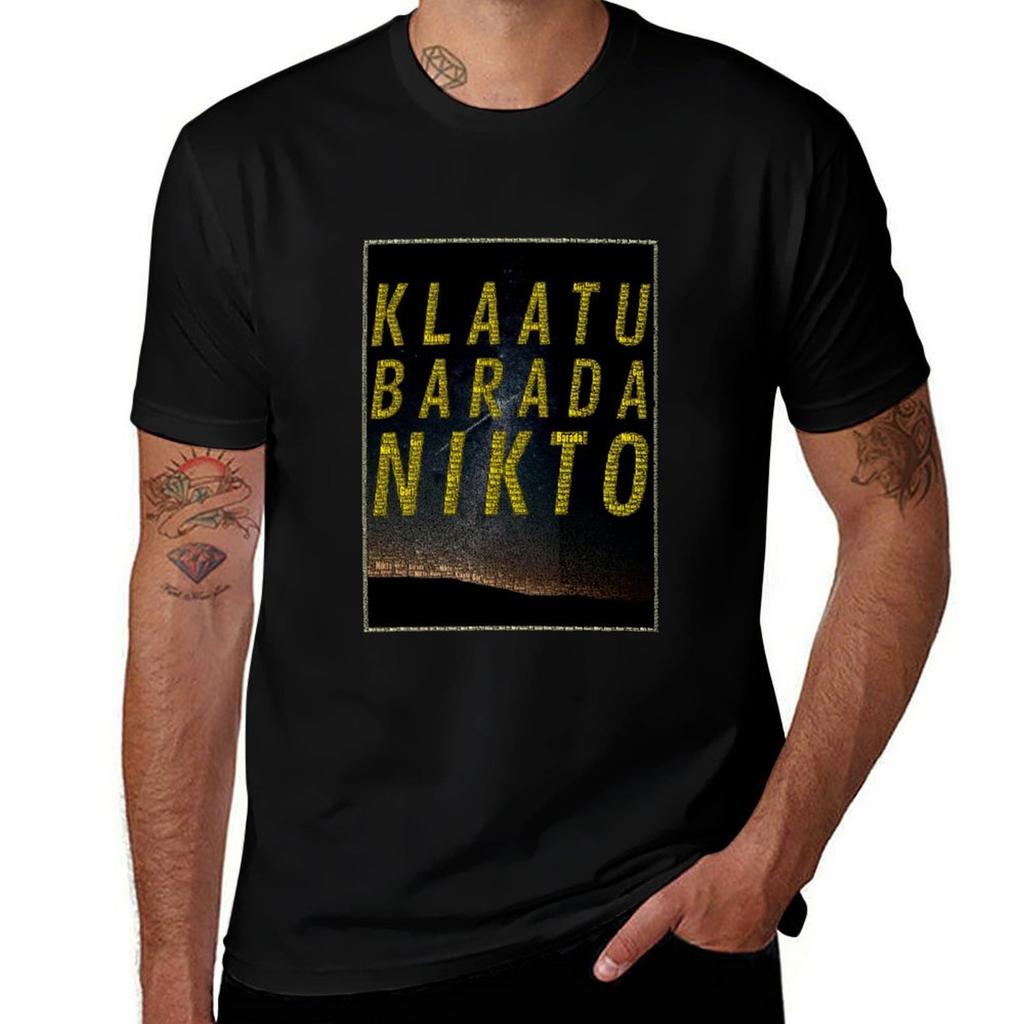Klaatu Barada Nikto T-Shirt Feuchtigkeitsableitend Schnelltrocknendes T-Shirt