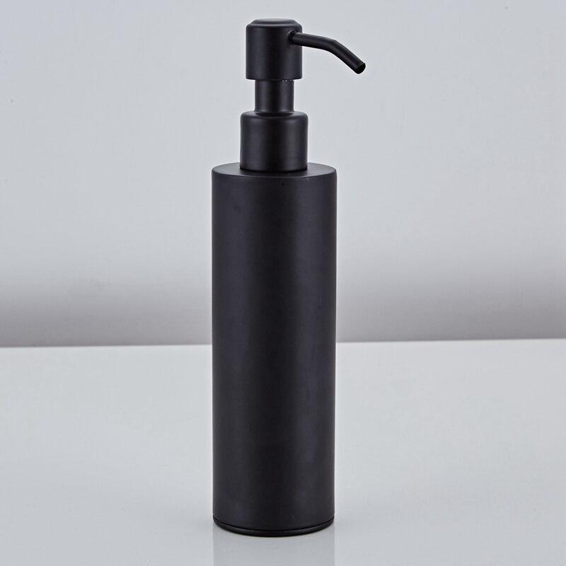 200ml Stainless Steel Soap Dispenser Round Pump Coated Black Hand Pump Soap For Soil Kitchen Bathroom | Liquid Soap Dispensers