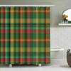 Green Plaid Shower Curtain Waterproof Bath Decor Customizable Home Accessories For Bathroom Green Red Yellow Blue Orange 69X72''