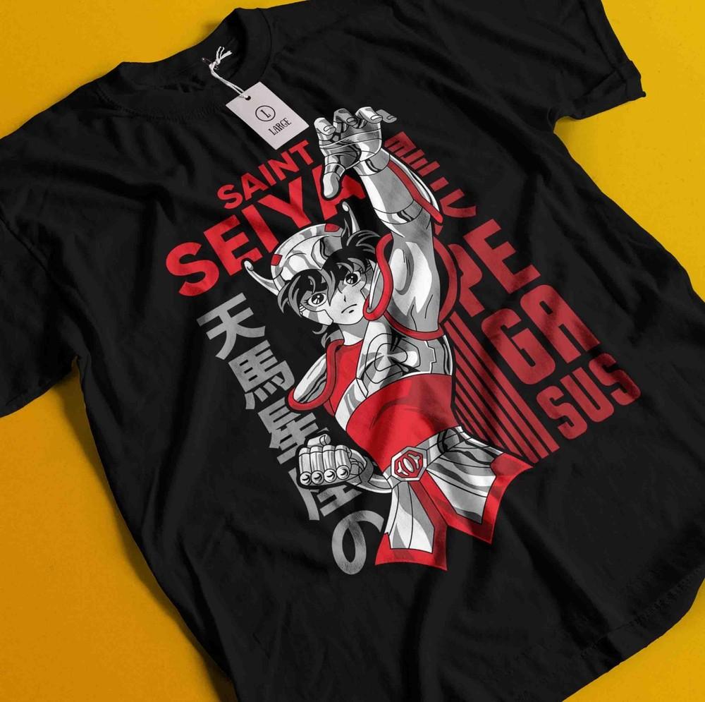 

Saint Seiya Pegasus T-Shirt knights Of the Zodiac Anime Manga Graphic Tee Unisex L