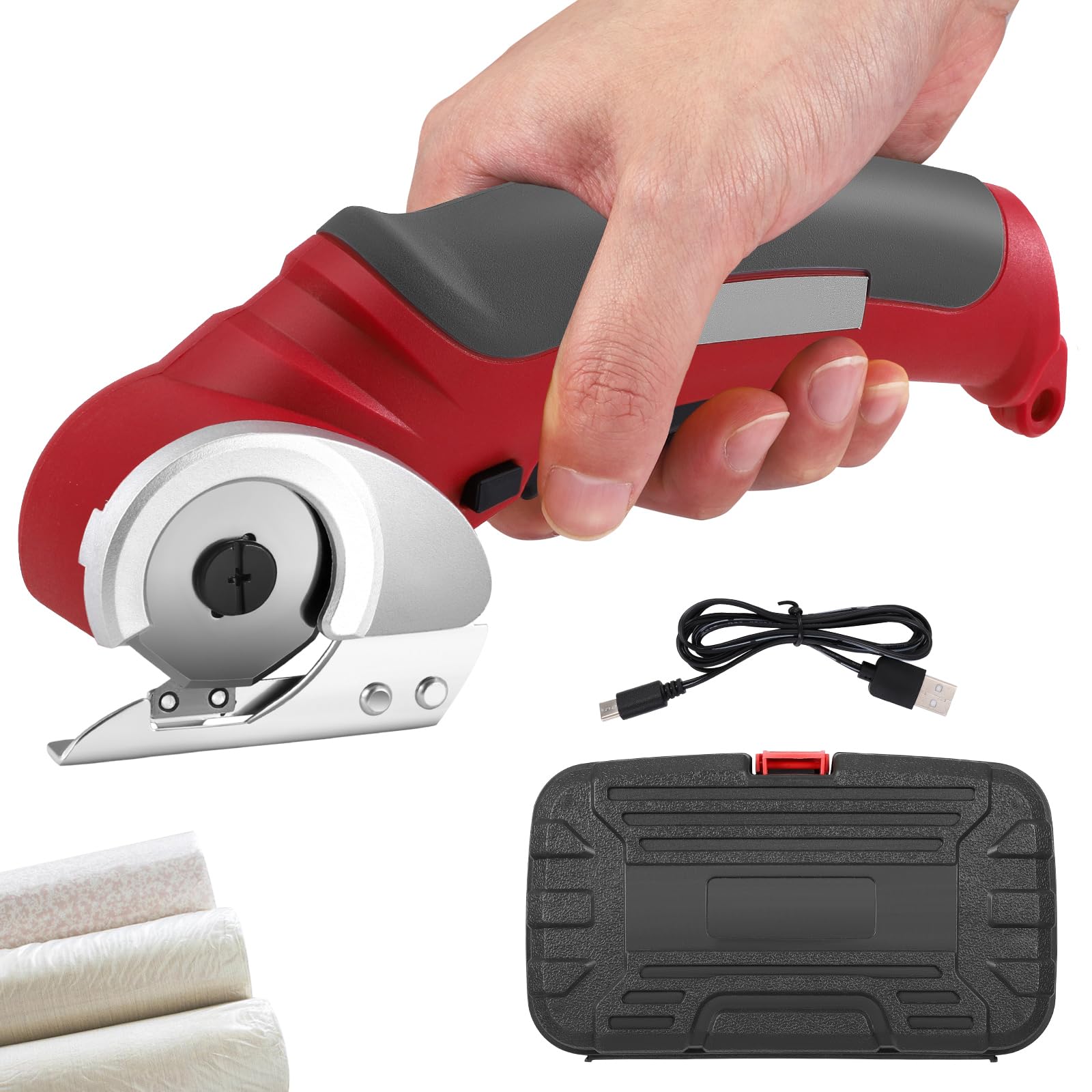 

Cordless Electric Cardboard Plastic Stainless Steel Work Tool for and More Cutter, Cutter, Blade, Rechargeable, Fabric, Wallpaper, Plastic, Carpet,