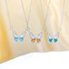 Colorful Butterfly Necklace - Elegant Clavicle Chain Jewelry with High-End Design