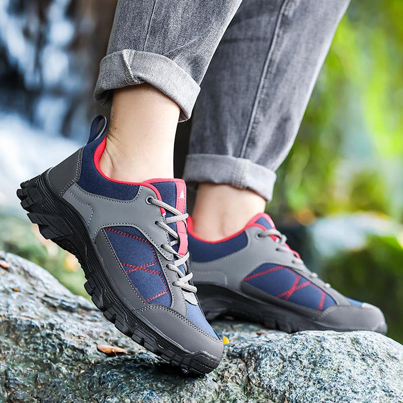 Fashion 2024 Outdoor Men's Trekking Shoes Men Comfortable Casual Hiking Walking Sneakers Man Breathable Non-slip Climbing Shoes For Men