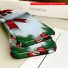 2DFlat Santa Hat & Pine Wreath Holiday Phone Case All Inclusive Film Hard Phone Case, Compatible with iPhone 18 Pro Max 17 16 15 14 13 12 11
