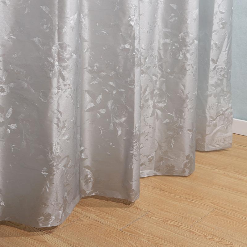 Shower Curtains Flower Embossed Grey Shower Curtain Postal Style Wet Separation PEVA Luxury Dark Dry Waterproof for Toilet 180cm