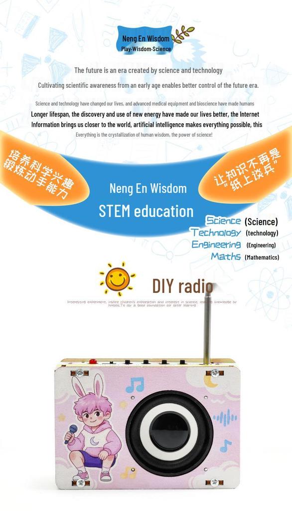 UV Radio Color Science Experiment Kit - Parent-Child Educational DIY Invention Pack