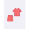 Gu By Uniqlo Kids Cotton Lounge Set  Short Sleeve   Shorts   Logo 