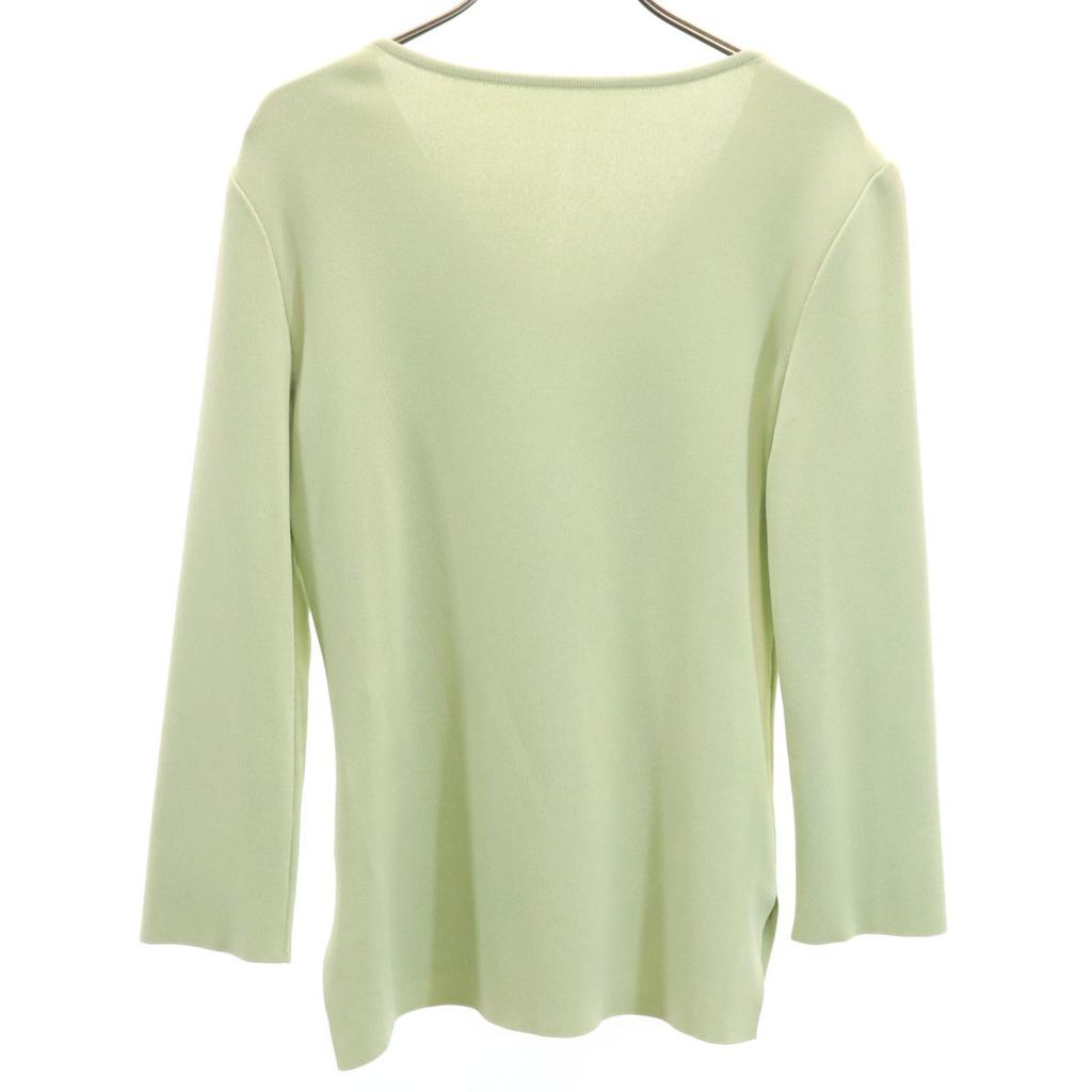 FOXEY made in Japan 7-Minuten-Ärmel V-Ausschnitt Cut 38 Gelblichgrüne Oberteile Damen Gebraucht