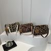 Mote leopardprint plysjveske 2025 ny high-end enkel skulder avslappet underarm stor kapasitet utenlandsk stil plysjveske