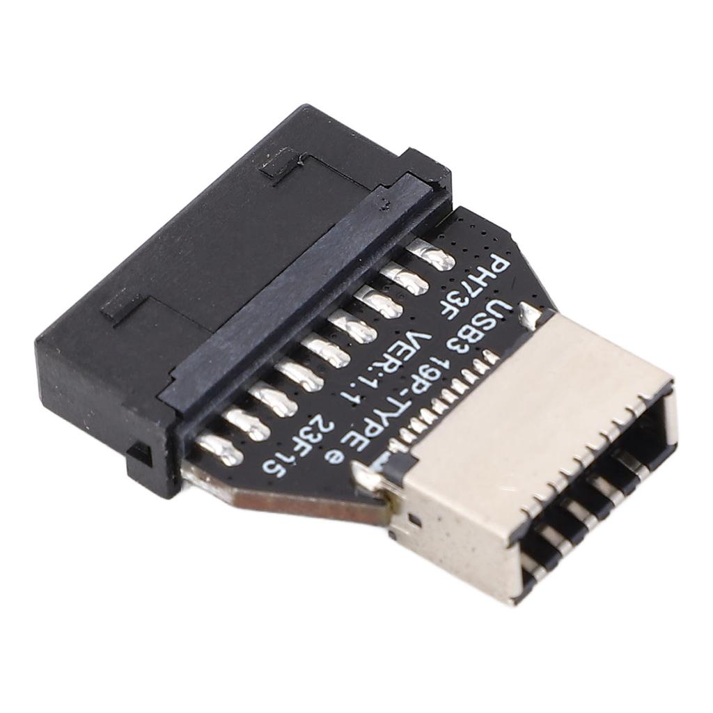 USB 3.0 19P 20P To Type E 180 Degree Adapter 10Gbps USB Type E Header Converter with Front Type C
