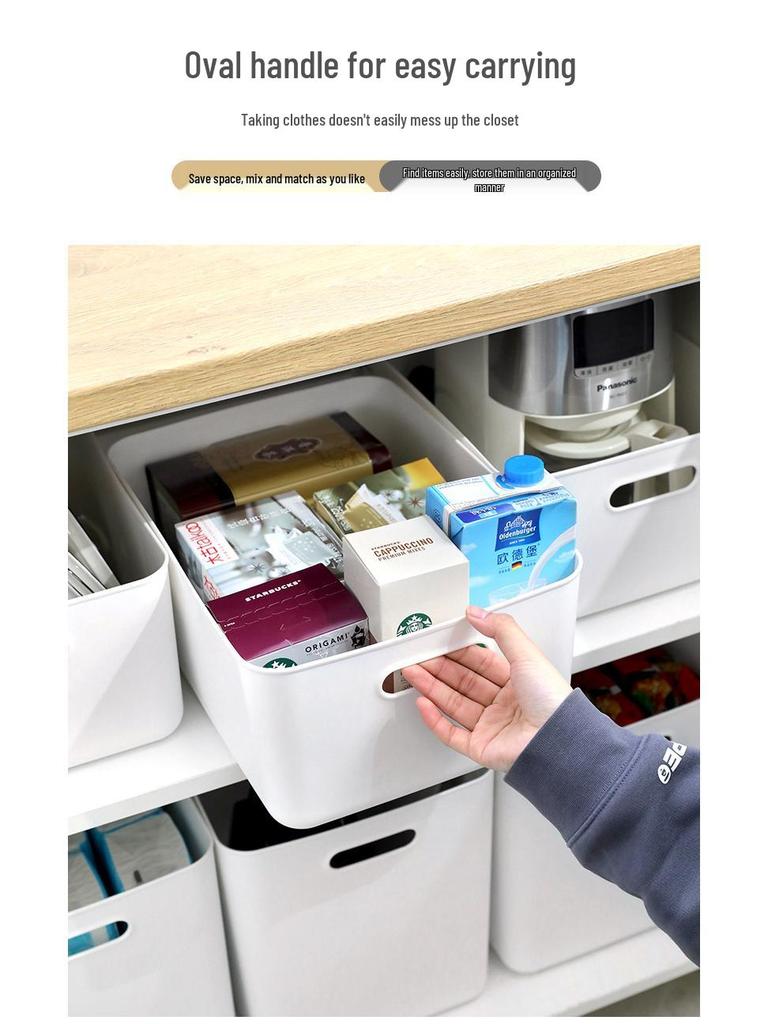 קופסת אחסון אטומה לאבק עם מכסה למשרד, שולחן עבודה, ארון, סלון ומטבח - לארגון