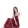 Red Tassel Patchwork Strappy Bohemian Long Dress - Ethnic Holiday Style Summer 2025