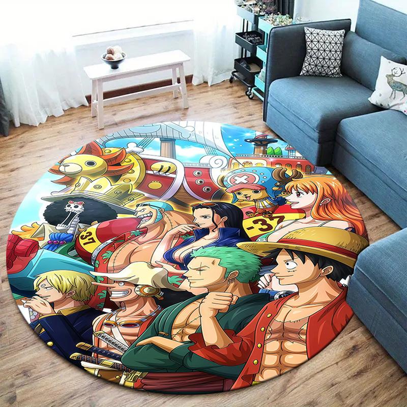 One Piece Round Area Rug Carpet Rug For Living Room Bedroom Sofa Playroom Decor Nonslip Floor Mat