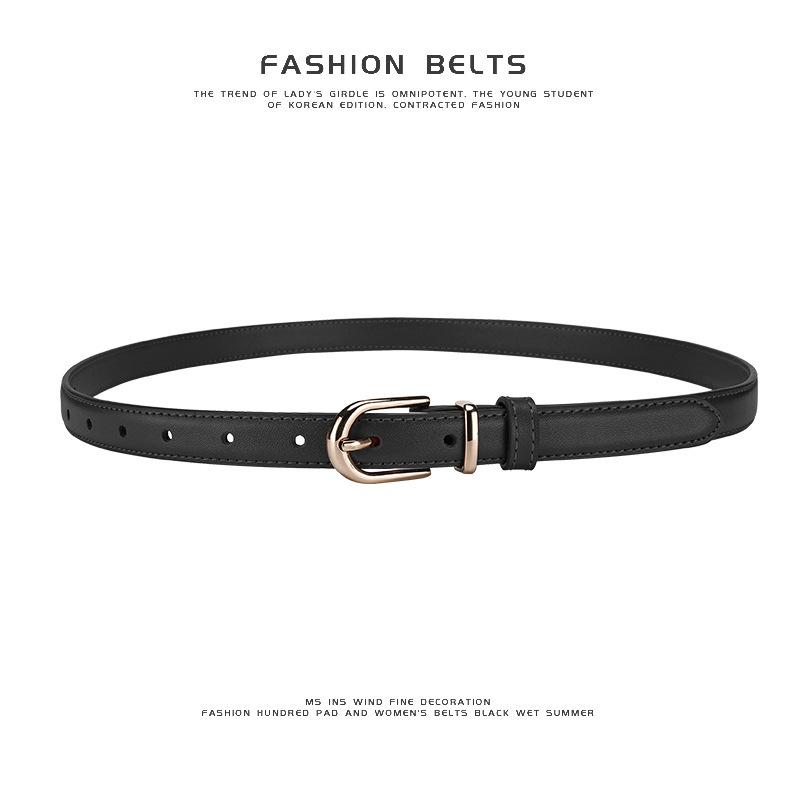 

Mei Mary Belt, women s slim belt, ladies minimalist narrow belt for women s jeans, genuine leather alloy pin buckle 105cm