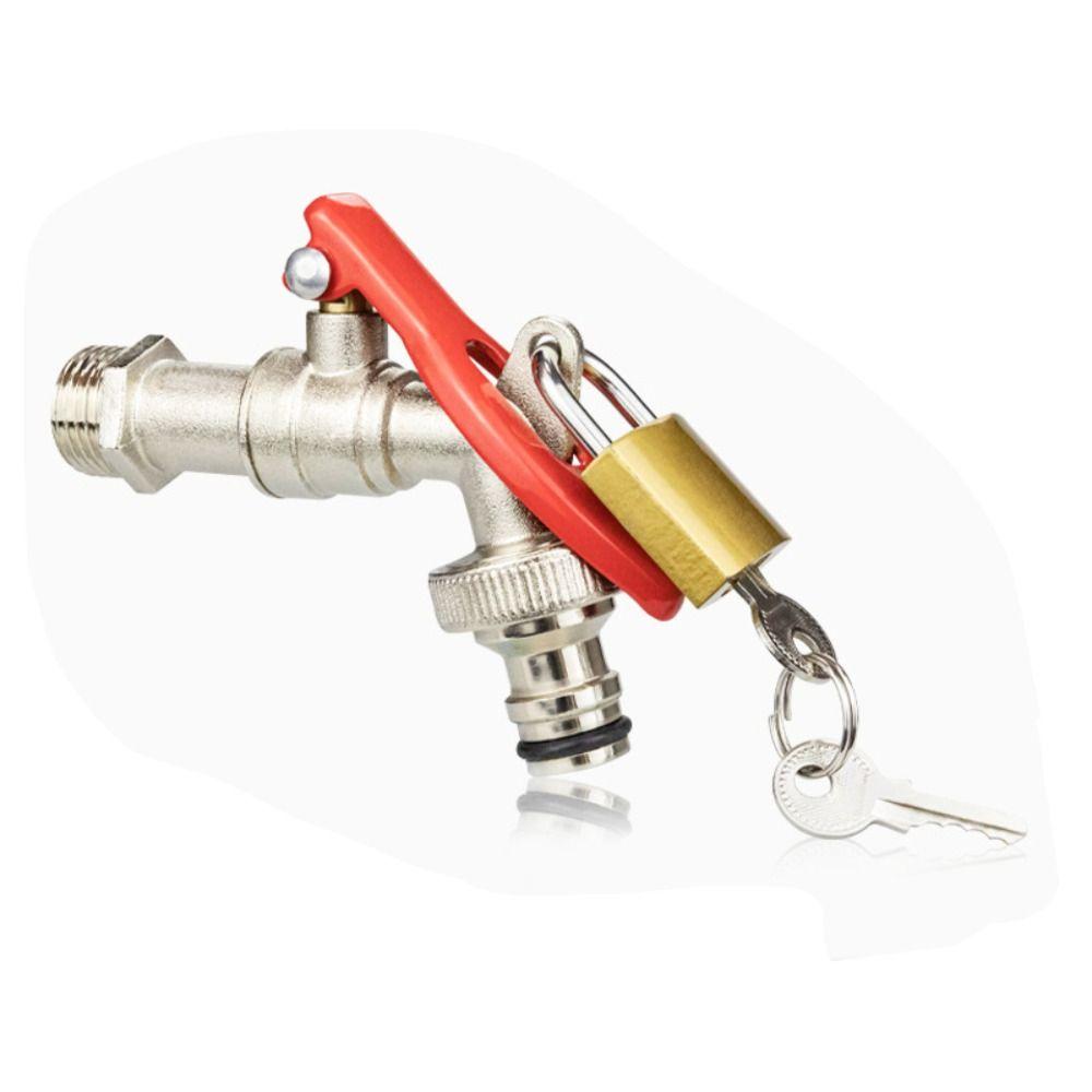 With Lock Water Tank Connector 1/2 Inch 3/4 Inch Thread Water Tap Universal Lockable Faucet