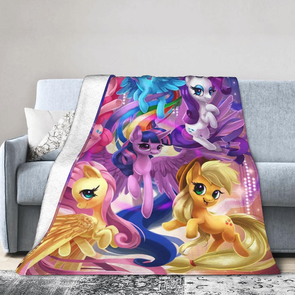My Little Pony Friendship Is Magic Soft Warm Blanket  Kids Adult Plush Throw Blanket Pattern Home Decor Flannel Sofa Bed Cover