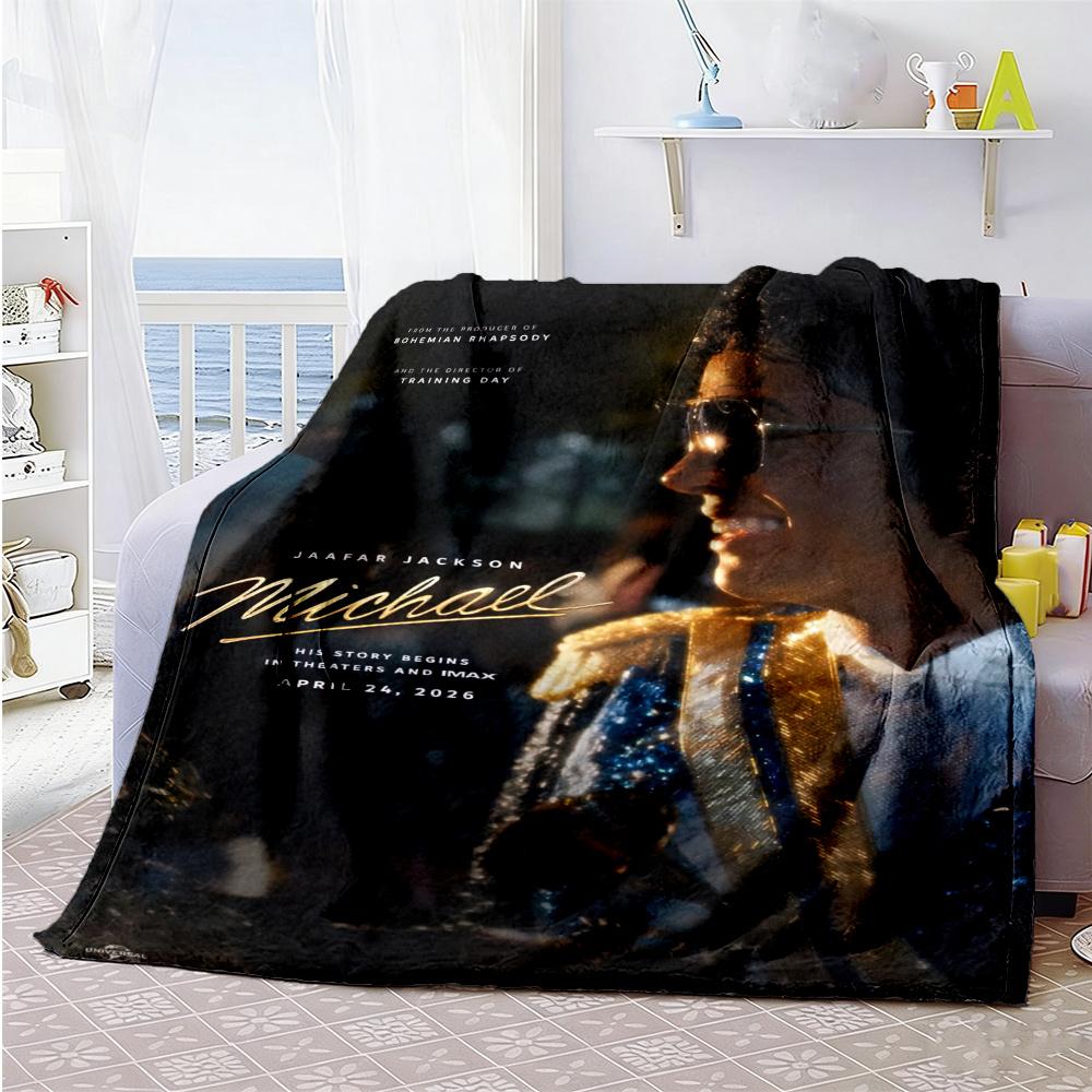 Michael Jackson Blanket Warmthful Decor Great For Chair Office Bed Allseason Use Digital Print Birthday Christmas Gift Blanket