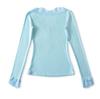 Lace Splice V-Neck Slim Fit Waist-Cinching Cotton Top for Women - Ideal for Autumn/Winter