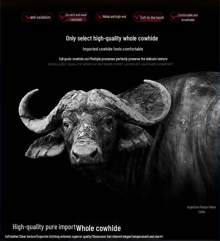 Χειροποίητο Κάλυμμα Τιμονιού από Γνήσιο Δέρμα, Αντιολισθητικό, Άνω Στρώμα από Δέρμα Αγελάδας που Απορροφά τον Ιδρώτα, Καθολικό για Όλες τις Εποχές.