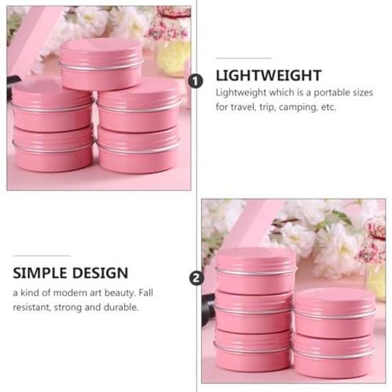 PACKOVE 20 Pieces Cream Lotion Containers Aluminum 50ml Empty Cosmetic Perfect Trips Simple Design Convenient Storing Eyeshadow Lip Balm