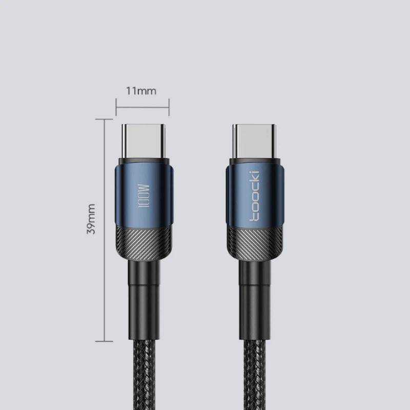 100W Type C to Type C Fast Charging Cable Universal Compatibility High Speed Data Transfer Cord for Phones Laptops Tablets