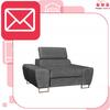 Bosso Lounge Chair Family Furniture Grey Velvet Recliner Headrest