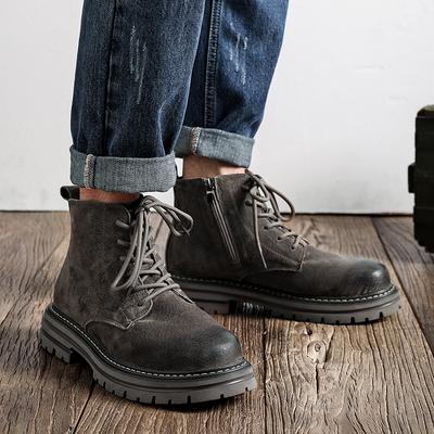 Warm Men's Boots for Autumn and Winter Retro Comfort High Quality Leisure Business or Office Outdoor Street Trendy Luxury Shoes