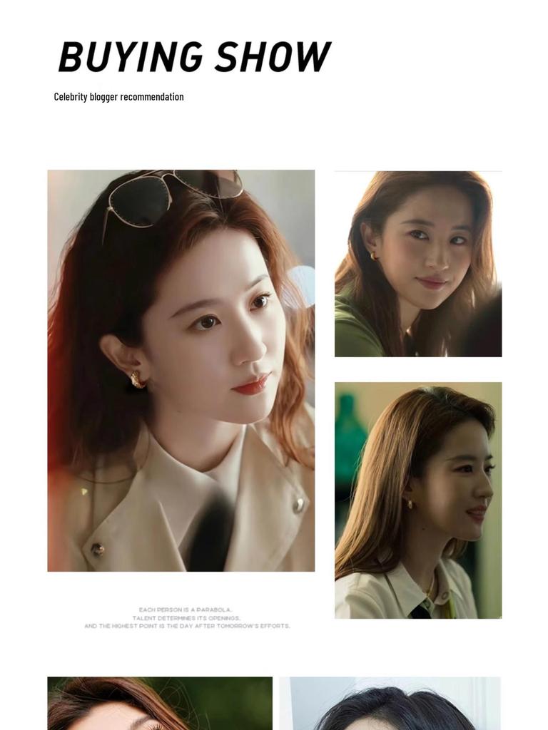 Stjärnstil High-End Creoler: 2025 Nya Lätta Lyxiga Örhängen