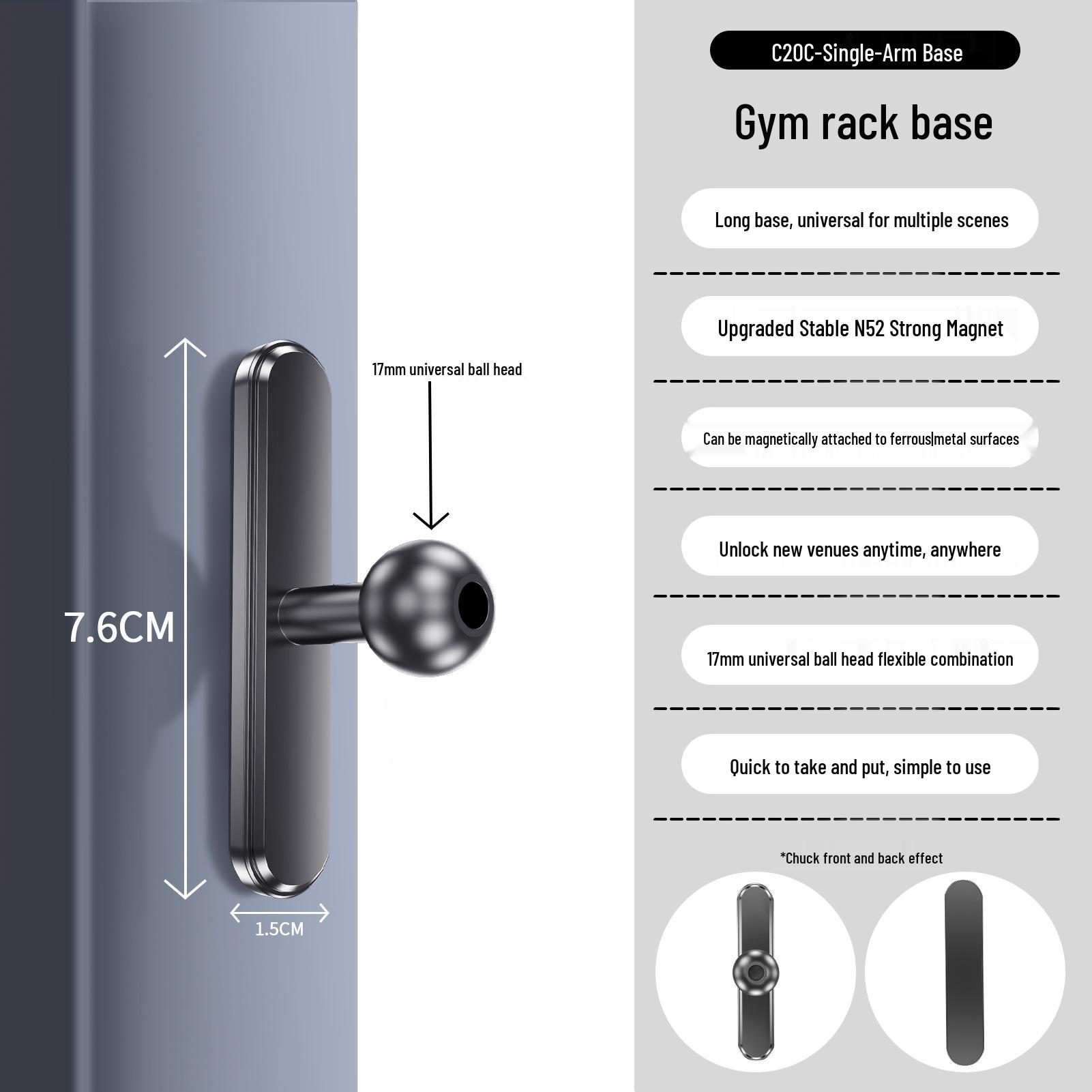 Ice Armor J6 Universal Magnetic Phone Holder for Gym, Golf Cart, Treadmill, Refrigerator, and Kitchen.