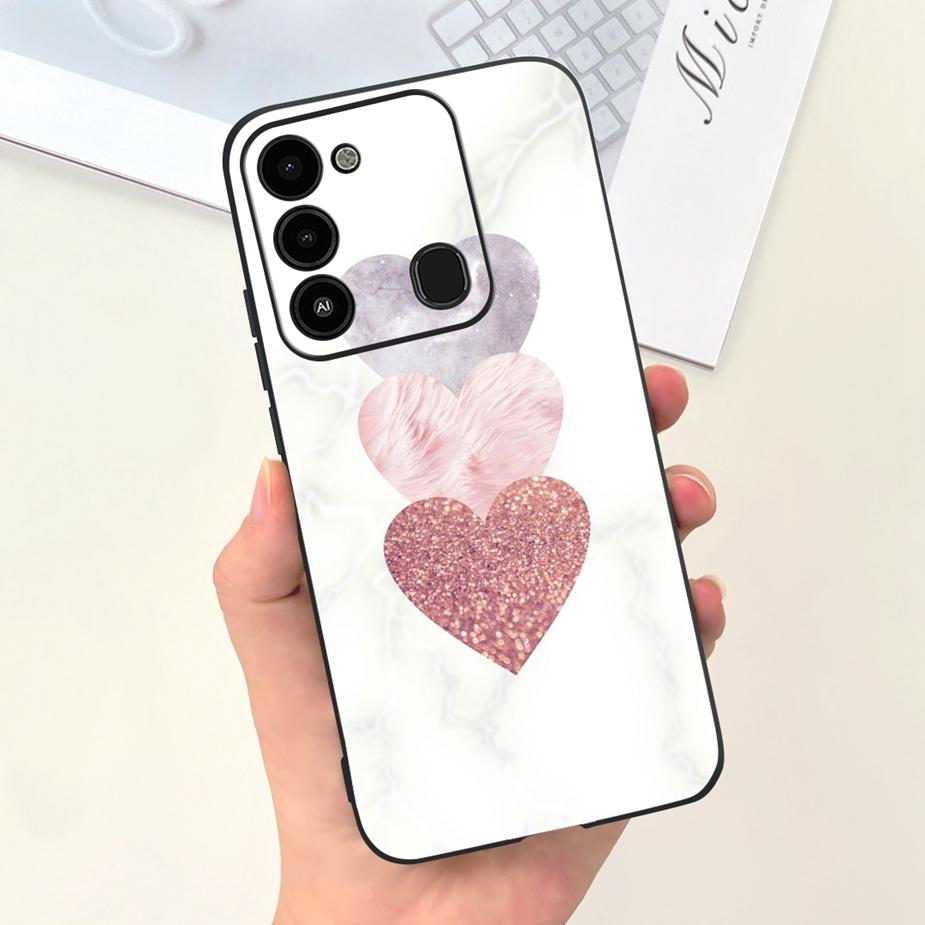 For Tecno Spark 8C Case KG5k KG5j KG5n Stylish Candy Painted Cover Soft Silicone Phone Case For Tecno Spark Go 2022 Spark8C Bags