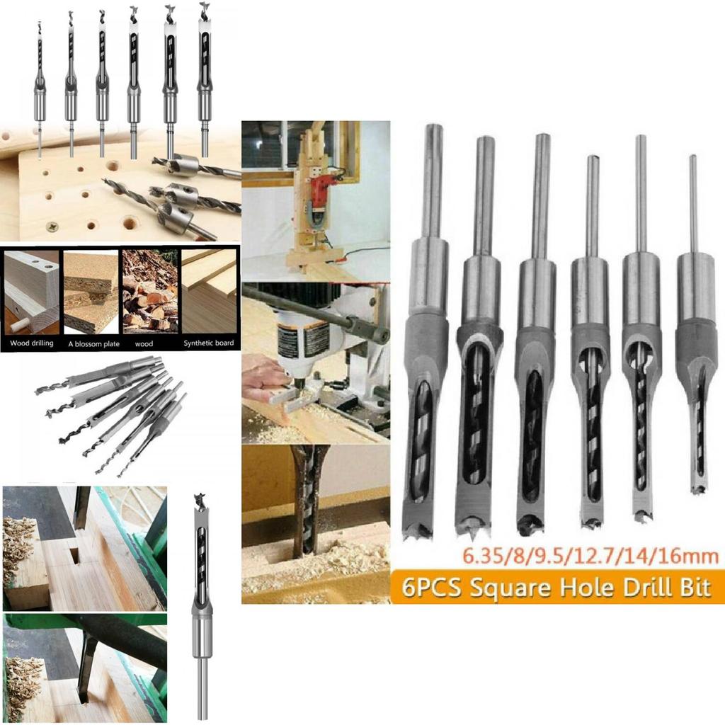 High-precision Square Mortise Drill Bits Set For Carpentry And Joinery