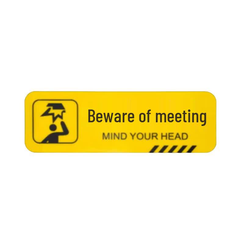 Mind Your Head Safety Warning Sticker