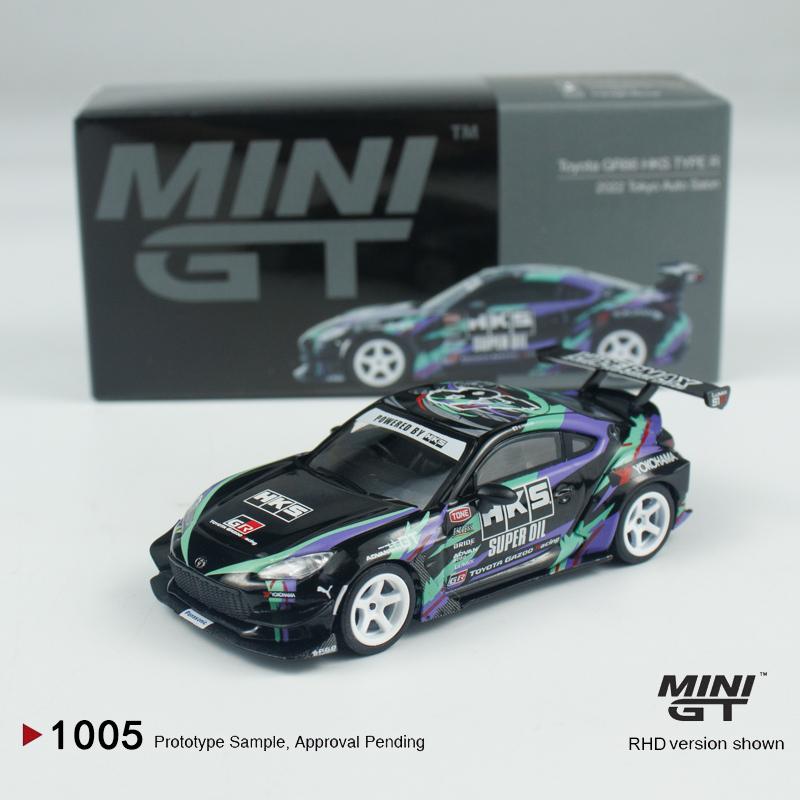 

MINIGT 1:64 Toyota GR86 HKS TYPE R 2022 Tokyo Auto Salon MGT Alloy Car Model 1005