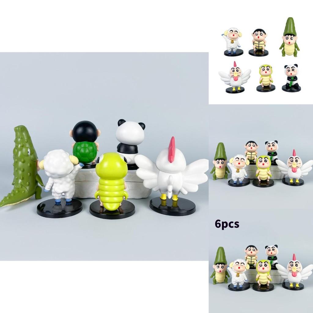 Crayon Shinchan Pvc Figurine With Cosplay Animals For Collection And Display