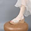 Wedge sandals women's summer new fish mouth woven platform sandals waterproof table muffin and women's Roman sandals