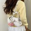 Minimalist Solid Color Handbag Women Belt Buckle Design Shoulder Bag Elegant Pu Leather Crossbody Bag Daily Commuting Mini Bag