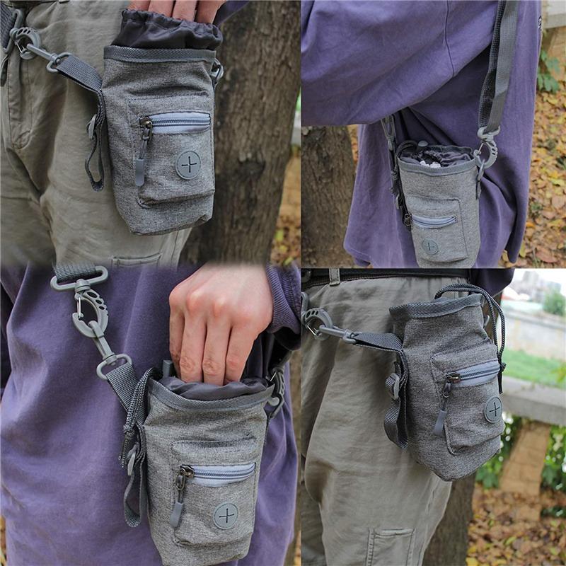 Portable Dog Training Treat Bag Puppy Snack Reward Waist Bag Dog Walking Snack Feed Pocket Pouch Detachable New Dog Training Bag