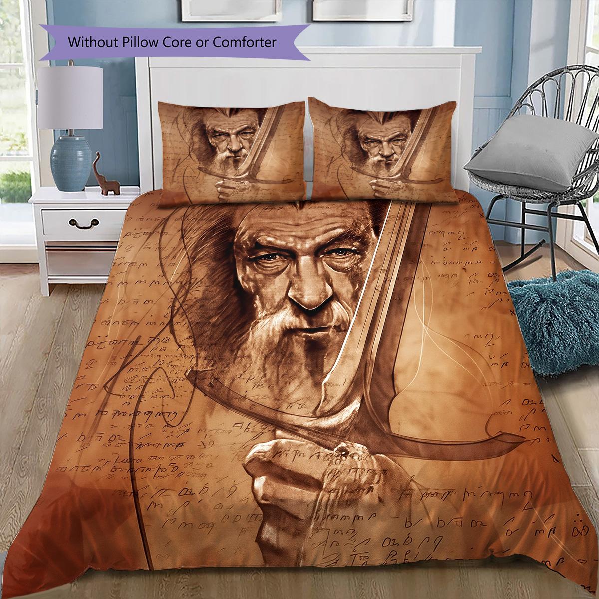 

Gandalf Bedding Set, 1 Duvet Cover & 2 Pillowcases, Suitable for Home, Ideal Gift for Lord of the Rings Fans 135x200cm