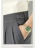 Men's Trendy Paris Buckle Adjustable High-Waisted Non-Iron Straight-Leg Dress Trousers