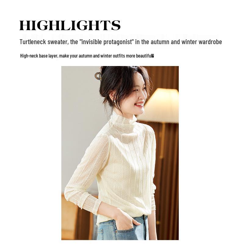 Damen Rollkragen Warm Schlankmachend Langarm T-Shirt - Herbstkollektion 2025