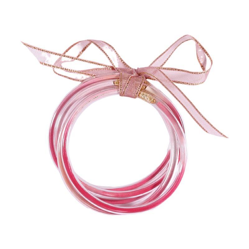 Multilayer Silicone Gold Powder Bracelet Ribbon Set Ladies Bow Christmas Bracelet Bracelet