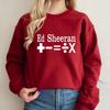 Ed Sheeran Music Concert Singer Inspired Unisex Crewneck Pullover Sweatshirt Winter Hoodie Casual Comfortable Top Fans Gift