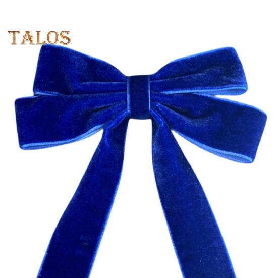 4Pcs Christmas Velvet Bow Ribbon Gifts Garlands Windows Doors Walls Stairs Bow Embellishments Handmade Decoration